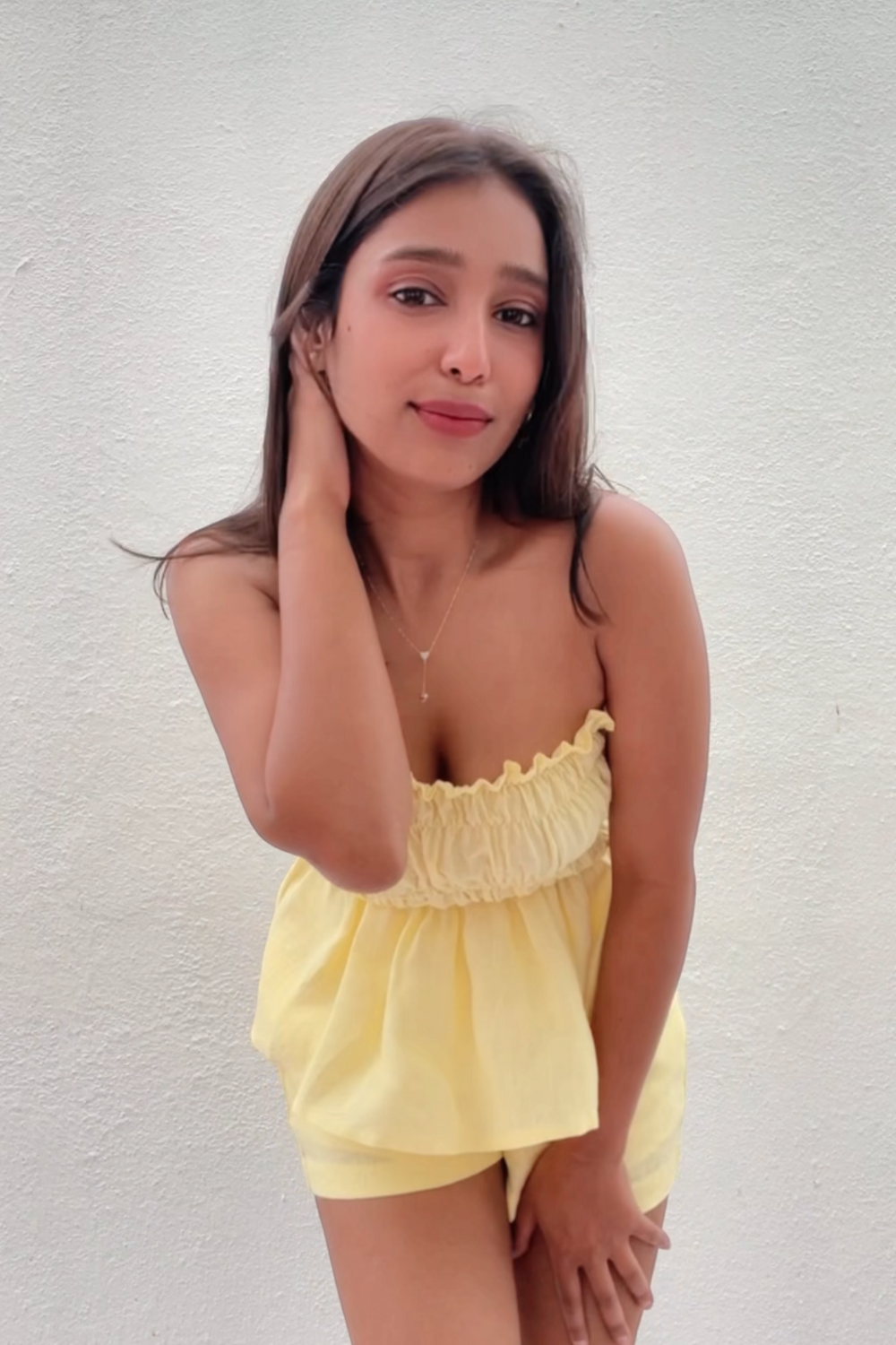 Yellow organic cotton co-ord set