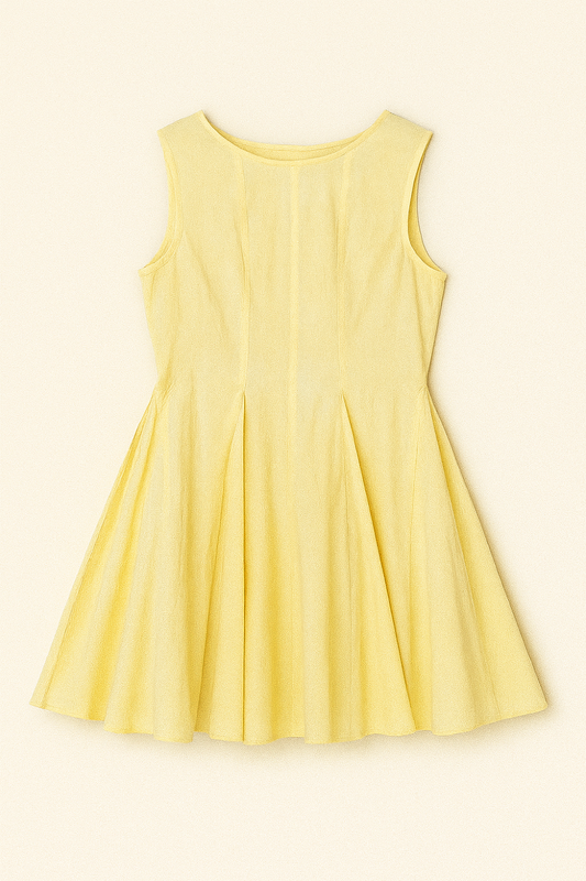 Lemon Cream Romper Dress
