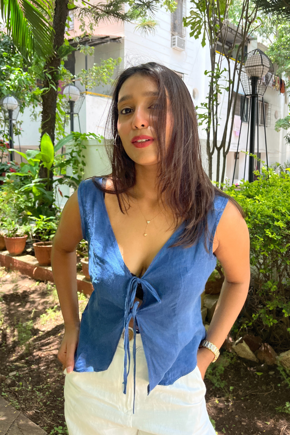 Blue Kiss Tie Up Top