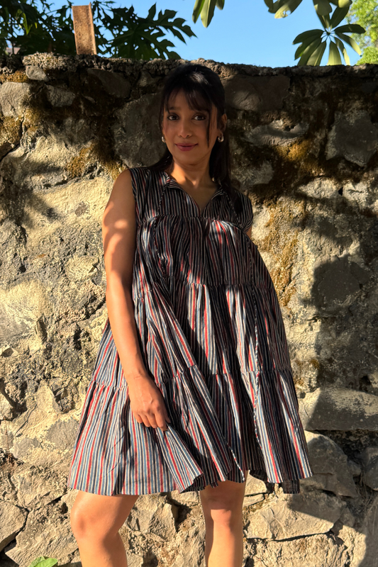 Midnight Ajrakh Dress