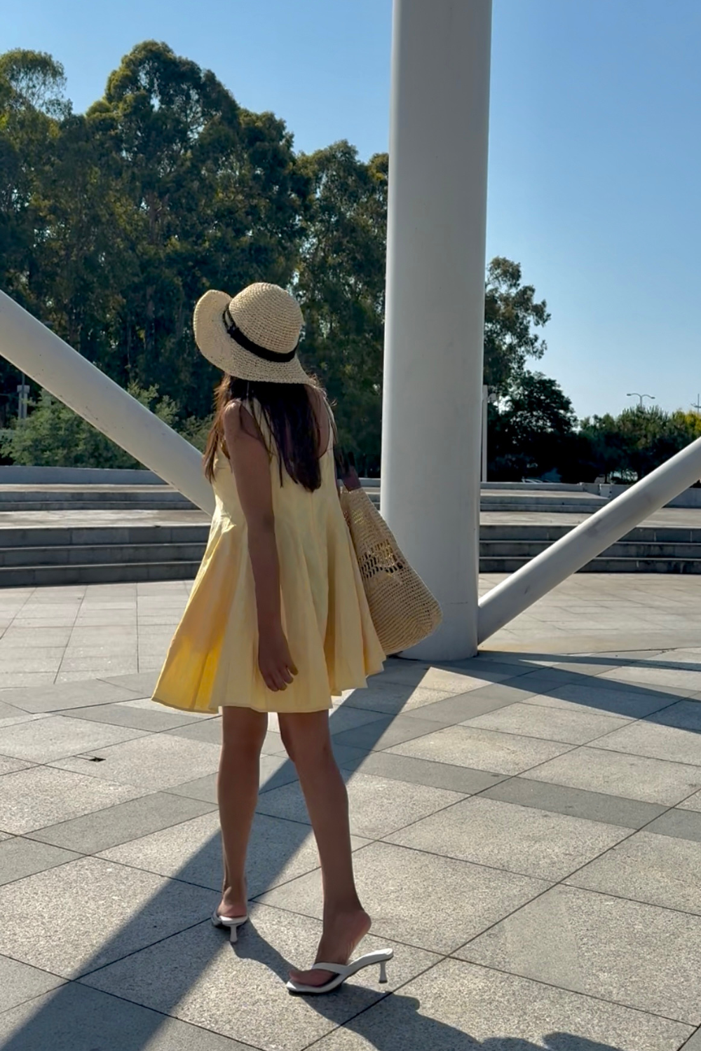 Lemon Cream Romper Dress