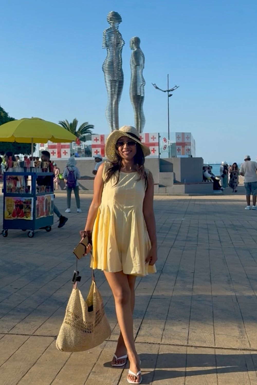 Lemon Cream Romper Dress