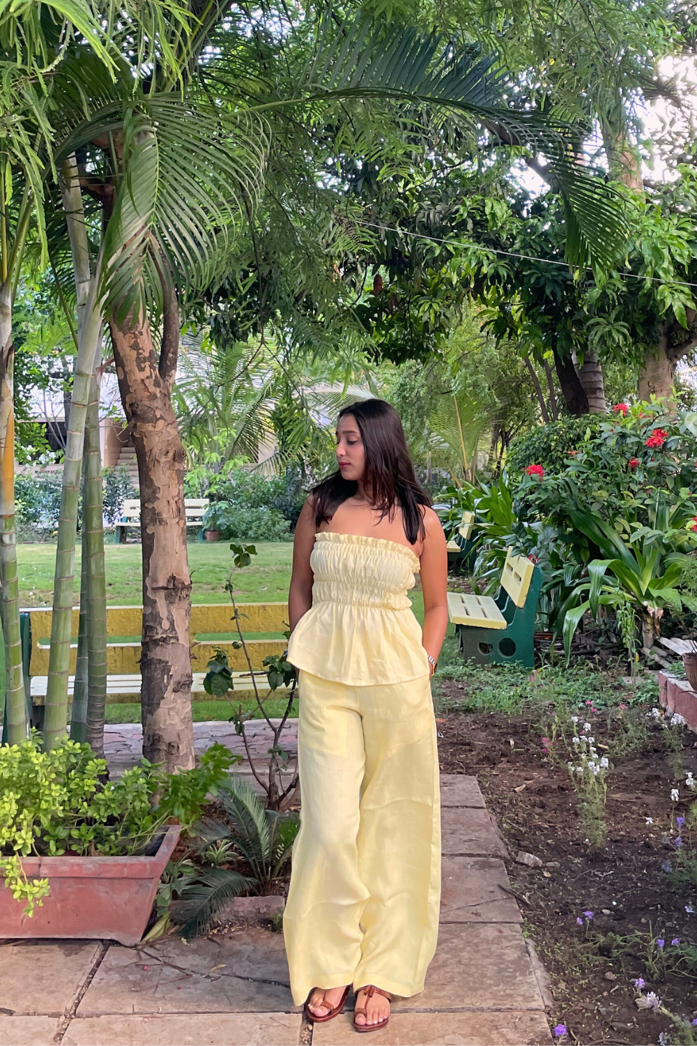 Yellow co-ord with pants and top
