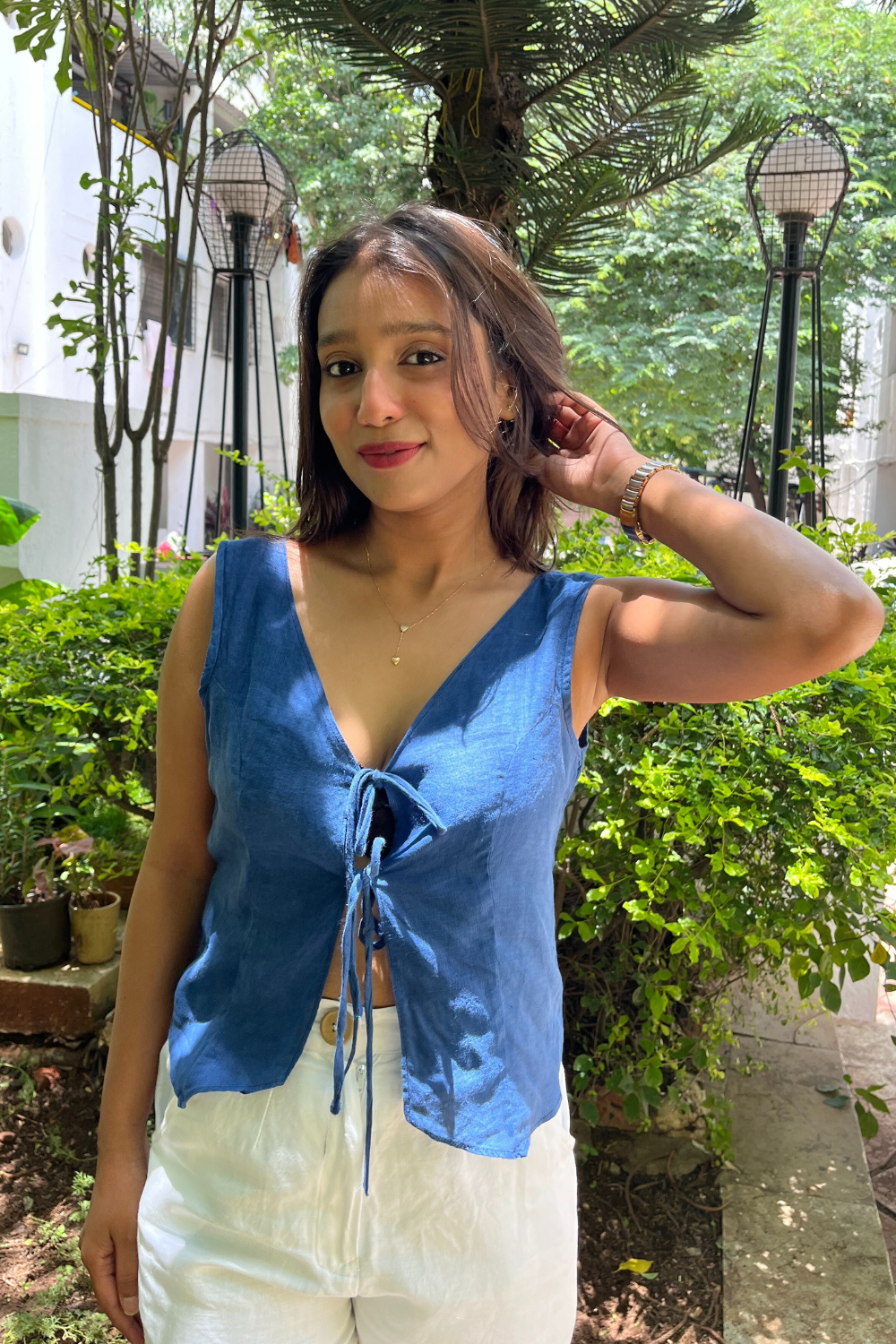 Blue Kiss Tie Up Top