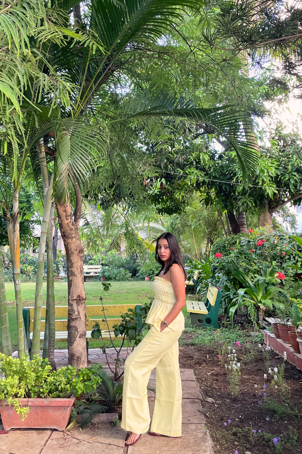 Yellow co-ord with pants and top