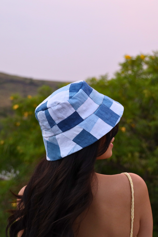 Blue and White Bucket Hat