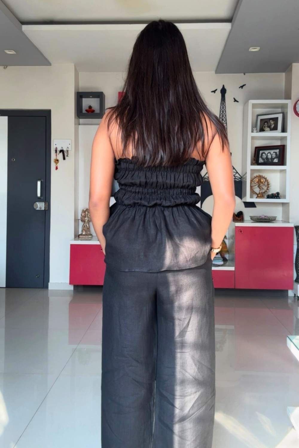 Black resortwear co-ord for women