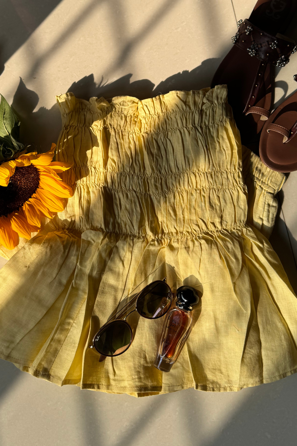 Yellow organic cotton co-ord set