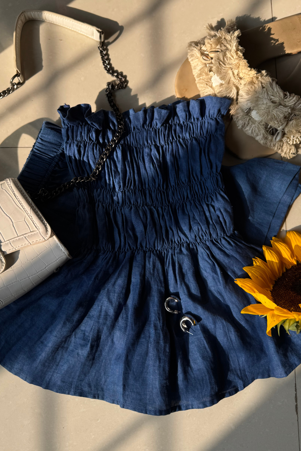 Dark blue organic co-ord set