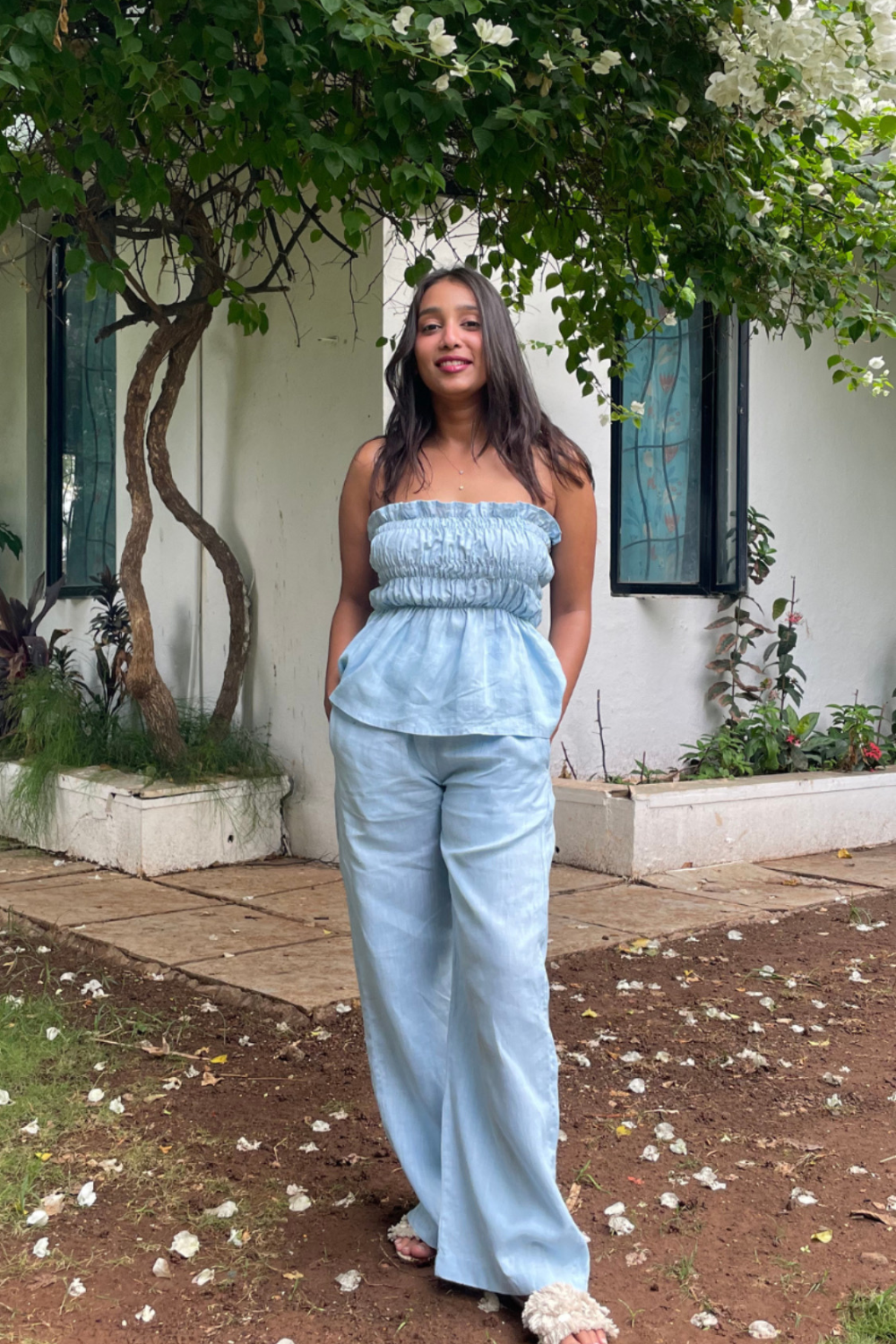 Light blue co-ord pants set
