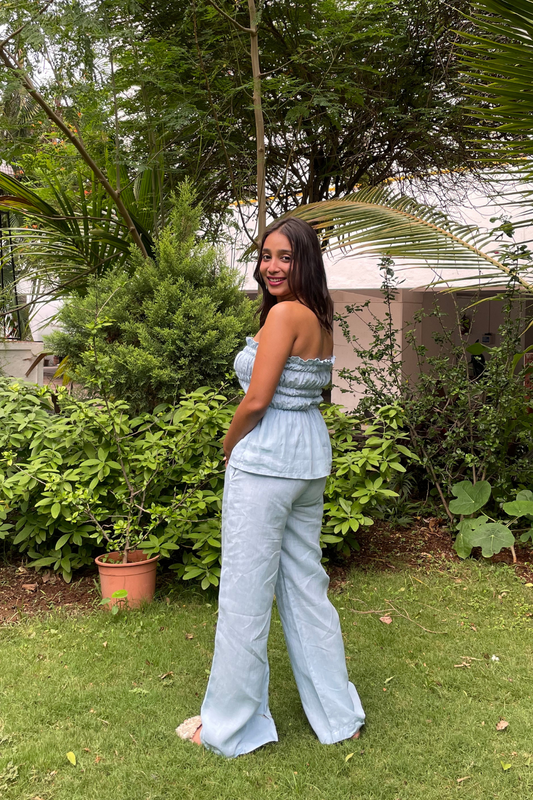 Light blue co-ord pants set
