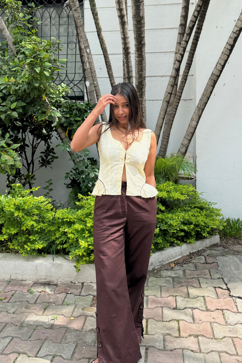 Yellow Fruit Stripe Top