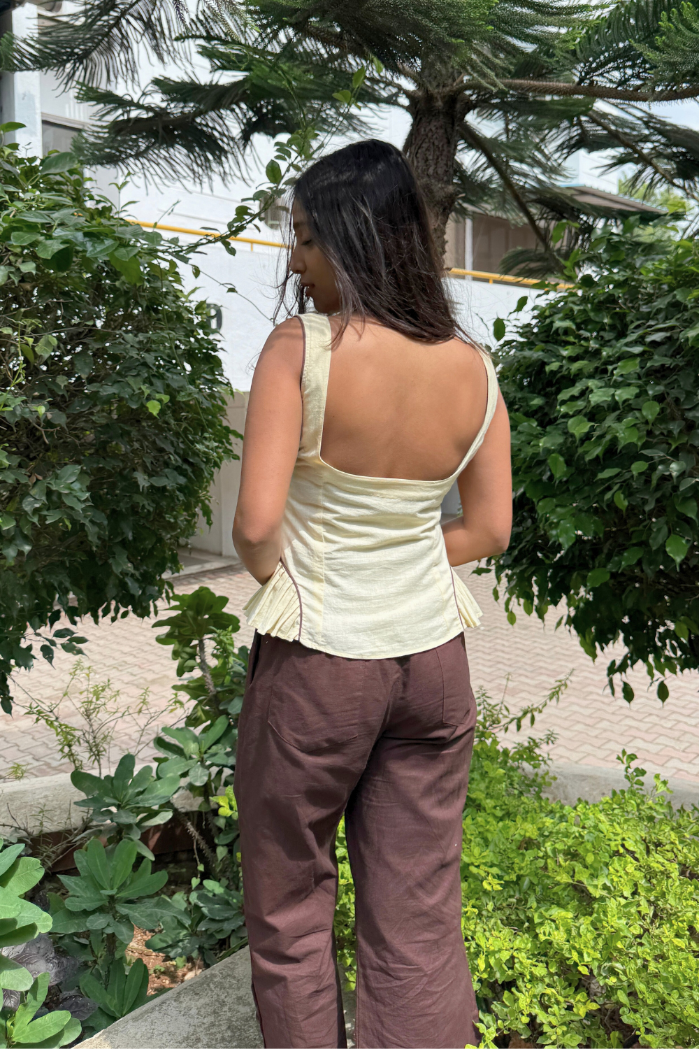 Yellow Fruit Stripe Top