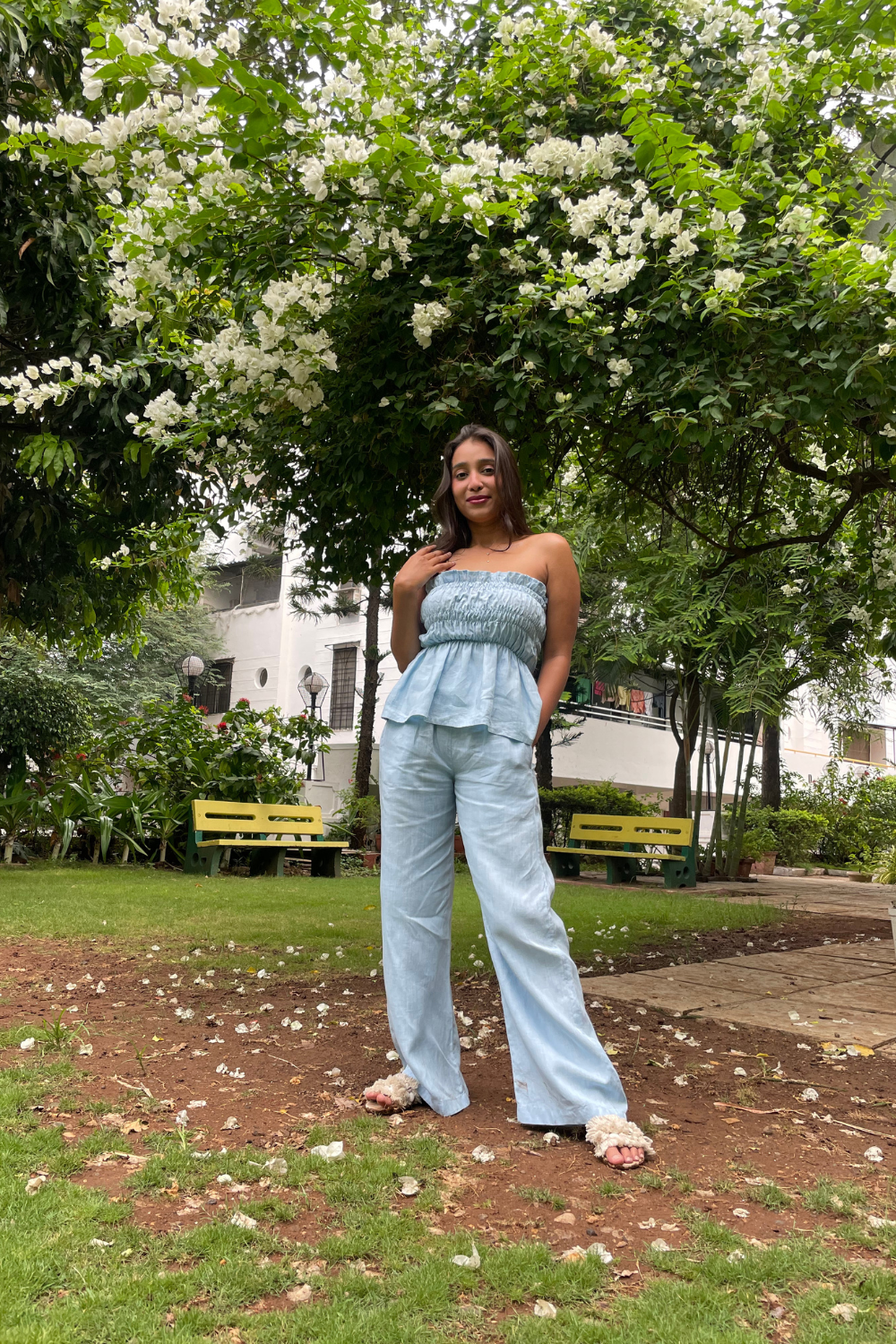 Light blue co-ord pants set
