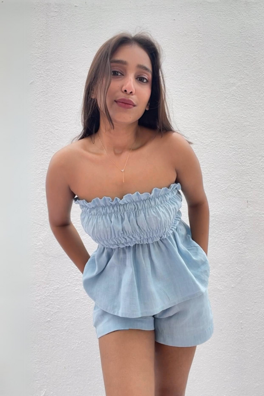 Blue Gelato Top & Shorts Set