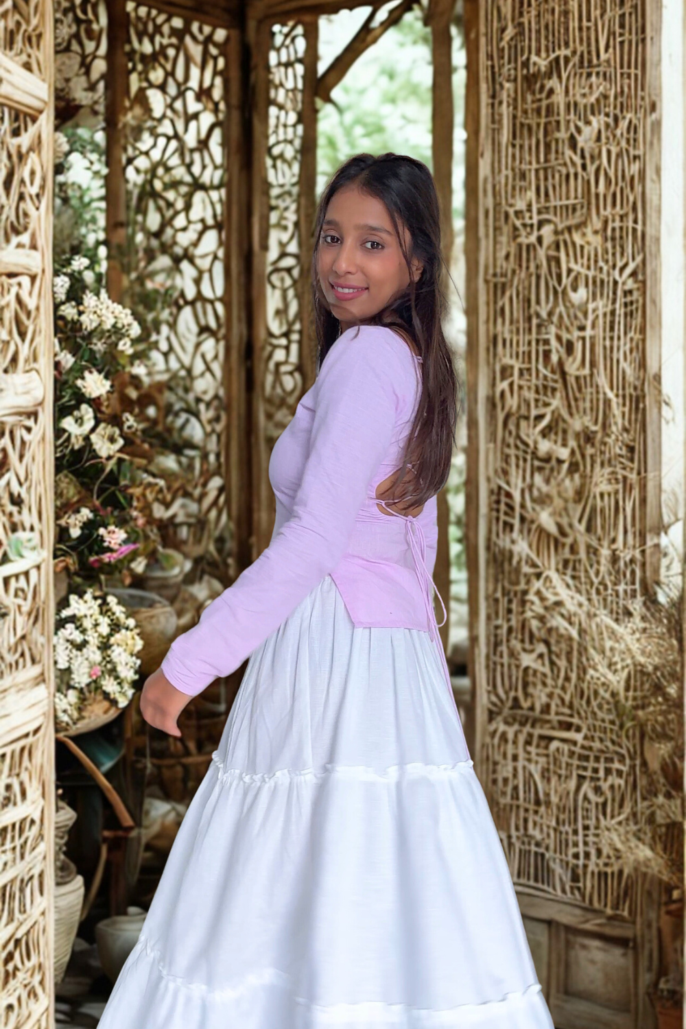 Lilac purple short kurti top