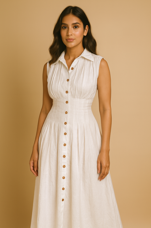 White Wookie Midi Dress