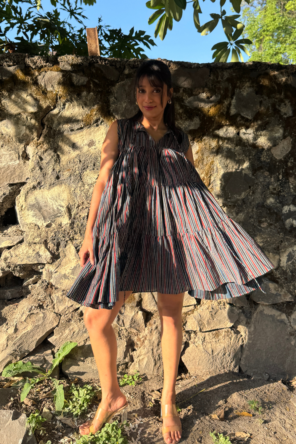 Midnight Ajrakh Dress