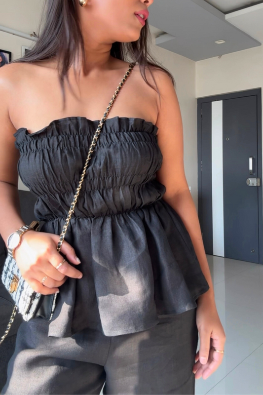 Black resortwear co-ord for women