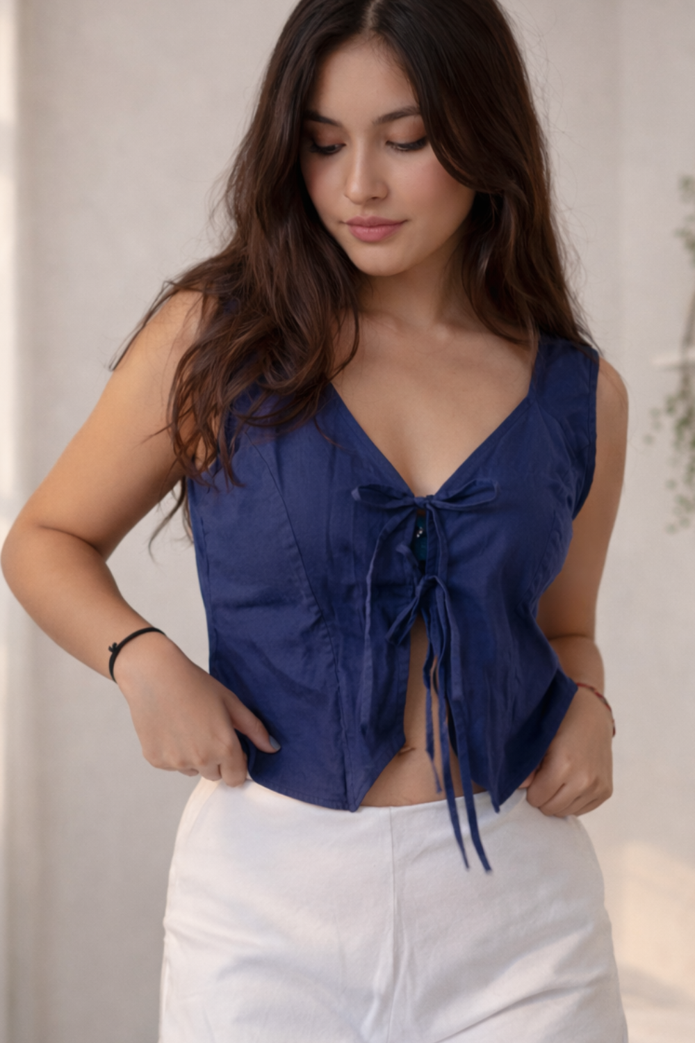 Blue Kiss Tie Up Top