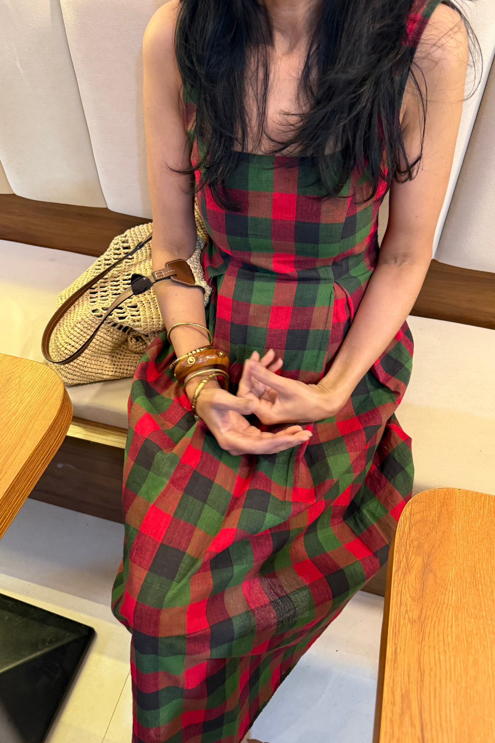 Evergreen Madras Dress