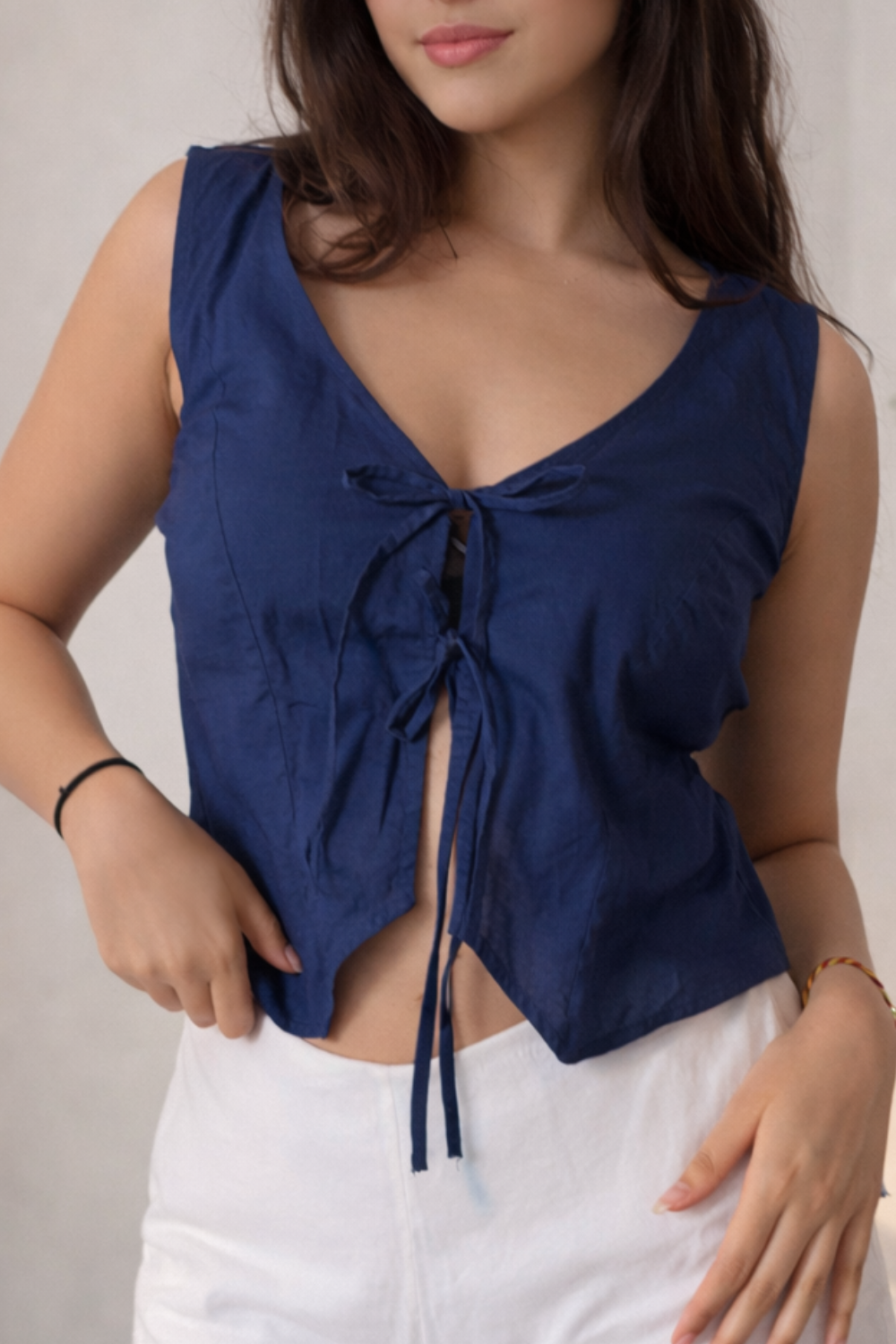 Blue Kiss Tie Up Top